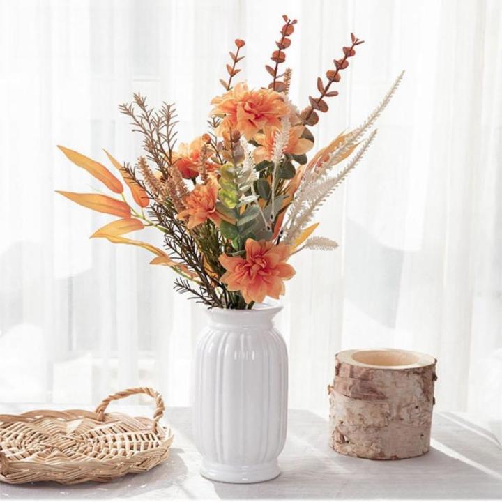 , kunstplanten, kunsthortensia's, zijden bloemen, voor bloemstukken, boeketten, decoratie voor thuis, bruiloft, tuinfeest, oranje