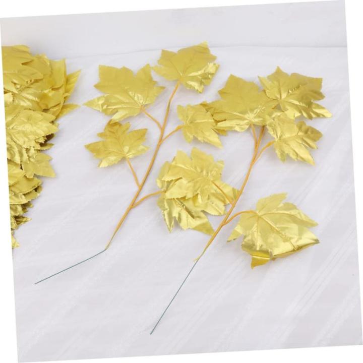 5St hochzeitsdeko weihnachtsbaumdeko gefälschte Herbstahornblattsträucher gemischte Beeren Golddekor Ahornblätter Bastelmaterial Künstliche Blätter Hilfsmaterial