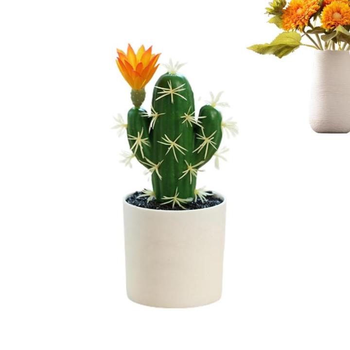 Künstlicher Kaktus – künstlicher Kaktus, dekorativ, modern, realistisch, Kaktusornament für , Schreibtisch und Tisch, Innengrün, pflegeleicht, perfekt