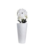 Bloempot, kunstmatige orchidee, vlinder, textiel, zeer groot, 140 cm, XXL, decoratie, ziet eruit als echt elegant, pot wit/witte orchideeën