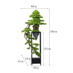 Künstlicher Bonsai-Baum Große künstliche Bonsai-Welcome-Kiefer, simulierte Topfpflanze, dekorativer Bonsai mit Blumenständer, Boden-Fake-Baum-Topf-Ornamente Künstliche Bäume 