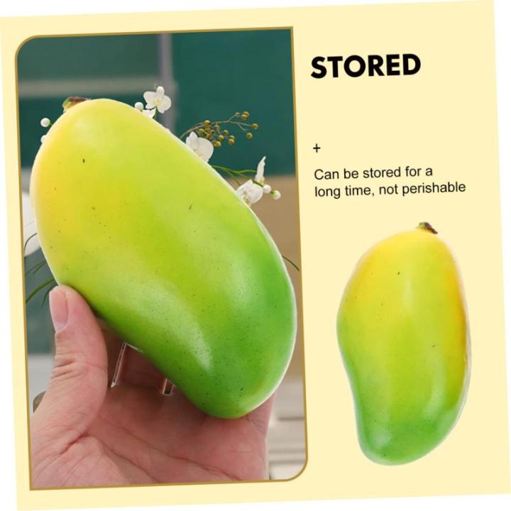 1 Satz Simulation Mango-Modell Spielsachen Toy Fruchtspielzeug Schaum Mangos Gefälschte Fruchtmodelle Dekorative Künstliche Mango-Requisiten Fotografie-Requisiten Poly-Drache 3st