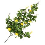 2St Simulation Zitronenrattan künstliche Fruchtzweige künstlicher Zitronenbaumstamm Künstliche Zitronenpflanze Dekorative Zitronenpflanze Anlage künstliche Blumen gefälschte Z