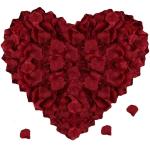 Kunstrozenblaadjes, 1000 stuks, romantische decoratie, bruiloft en slaapkamer, mooie rozenblaadjes als verjaardagscadeau voor hem, fantastische verjaardagsdecoratie, donkerrood