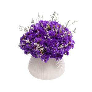 Kunstblumen Realistische künstliche Blume, künstliche Gypsophila-Blume mit Vase, getrocknete Blumen, Dekoration für Zuhause, Küche, Büro, Hotel für jeden Anlass