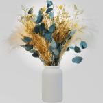 Gedroogde pampasdecoratie, gedroogde bloemen, natuurlijk, doe-het-zelf, droogbloemen, boeket, ideaal voor boho, woonkamer, bruiloft, slaapkamer en vazen (LZGSGO-0106)