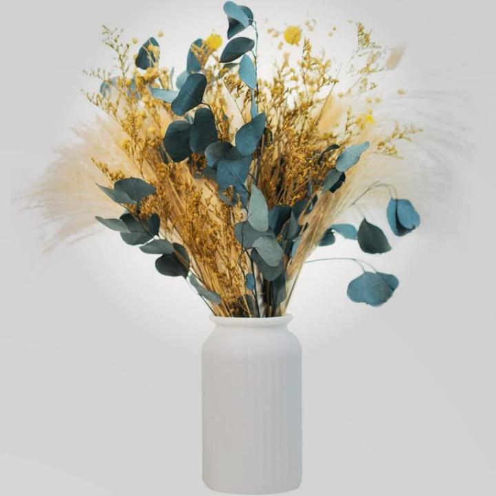 Gedroogde pampasdecoratie, gedroogde bloemen, natuurlijk, doe-het-zelf, droogbloemen, boeket, ideaal voor boho, woonkamer, bruiloft, slaapkamer en vazen (LZGSGO-0106)