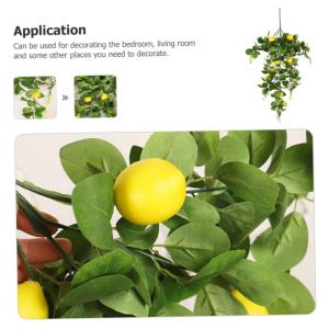 10St Simulation Zitronenrattan Foto Girlande Feiertag festlicher Zitronenzweig Obst Künstliche Zitronenpflanze Dekorative Zitronenpflanze künstliche Blumen Anlage gefälschte Zwe