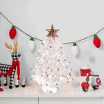 Tisch-Weihnachtsbaum,Weihnachtsbaumfiguren - Kleine Weihnachtsbaum-Miniatur-Weihnachtsfigur,Sammlerkunst-Glasstatue, Tisch-Weihnachtsbaum, Puppenhaus, Miniatur-Winterfiguren für d