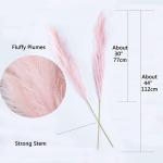5 stks Kunstbloemen, Pampas Gras Larg Ascendant Gras Nep Bloemen Gras voor Bruiloft Boeketten Home Party Hotel Centerpieces Decoraties, Roze