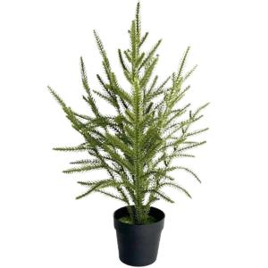 Norfolk Kunstkerstboom, grote dennenboom, met zwarte pot, realistische , binnen, milieuvriendelijke plastic kerstdecoratie voor de veranda, binnen en buiten, in het voorjaar