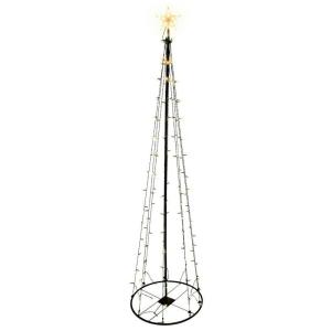 XL Weihnachtsdekoration Weihnachtsbeleuchtung LED Metall Weihnachtsbaum mit 8 Funktionen 106 LEDs 180cm warmweiß