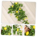 10St Simulation Zitronenrattan Foto Girlande Feiertag festlicher Zitronenzweig Obst Künstliche Zitronenpflanze Dekorative Zitronenpflanze künstliche Blumen Anlage gefälschte Zwe