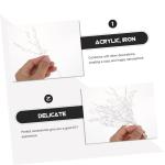 50 Stück Simulierte dreizackige Brautstrauß pflücken Kranzmaterial selber Machen Artificial sztuczne kwiaty Blumenstiel mit Acrylperlen DIY Krone versorgung Eisen Weiß
