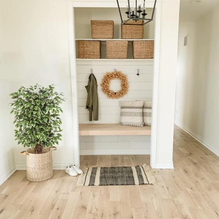 Benjamini Ficus, , grote kunstboom, kamerplant, decoratie met echte houten stam, voor kantoor, decoratie, slaapkamer, eetkamer, binnen, buiten, groen/wit, 91 cm