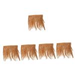 5 Stück Simuliertes Stroh Künstliches Strohdach DIY Dach Garten Strohdach DIY Künstliches Strohdach Simulierte Strohmatte Synthetisches Strohdach Lebensechtes Stroh