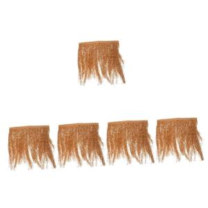 5 Stück Simuliertes Stroh Künstliches Strohdach DIY Dach Garten Strohdach DIY Künstliches Strohdach Simulierte Strohmatte Synthetisches Strohdach Lebensechtes Stroh