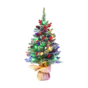 Kerstboom met verlichting, 45 cm, houten lichtketting, kerstboom, mini-kerstboom, kunstkerstboom, kerstdecoratie, tafel, kerstboom, kerstcadeaus