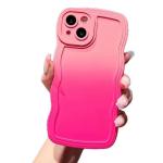 Miagon Gradient esthetische golfhoes voor iPhone XS/X, schattige golven, telefoonhoes voor dames en meisjes, krullend frame, design, siliconen TPU bumper beschermhoes