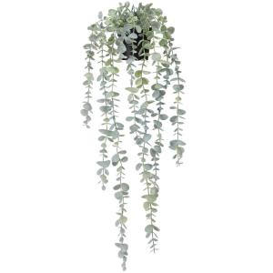 Hangende kunstplant, eucalyptus, hangplant, echt voor muur, kamer, huis, binnen en buiten, plankdecoratie
