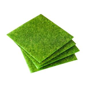 2 Stück Lebensechte Fee Kunstrasen Miniatur Ornament 15 x 15 cm DIY Mini Fee Deko Für Garten Und Rasen Grün