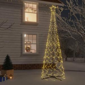 Mobili Weihnachtsbaum mit Kegel, warmweiß, 500 LEDs, 100 x 300 cm, Weihnachtsdekoration, Weihnachtsbaum, künstlicher Weihnachtsbaum, dünner Ständer