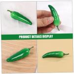 32St simuliertes Gemüse wohnraumdeko The Green Werbeprop für Paprika Kunstgemüsemodell Simulation Requisiten grün lebendige Pfeffermodelle falscher Chili Bauernhausdekore Schau