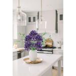 5 stuks kunstbloemen, sierlelie als echte kunstmatige agapanthus, bloemen, 75 cm lengte, lentebloemen, paars, decoratieve bloemen voor bloemstuk, thuis, resto, kantoor, decoratie