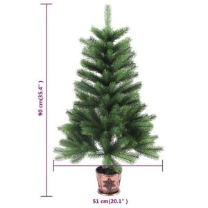 Kunstkerstboom met levensechte naalden 90 cm groen