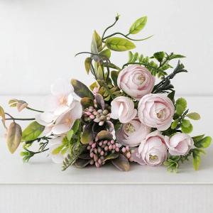 3 stuks kunstbalkonplanten, roze, zijden bloem, camelia, planten, voor buiten, bloemstukken, , , net als echt plastic, boeket voor decoratie