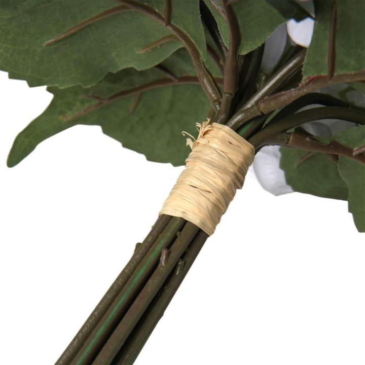 Kunstbloemen kunstboeket kunstplant bloemstukken set van 2 hortensia rozenboeket hoogte 30 cm decoratieve plant voor arrangementen feestdag tafel of bruiloft