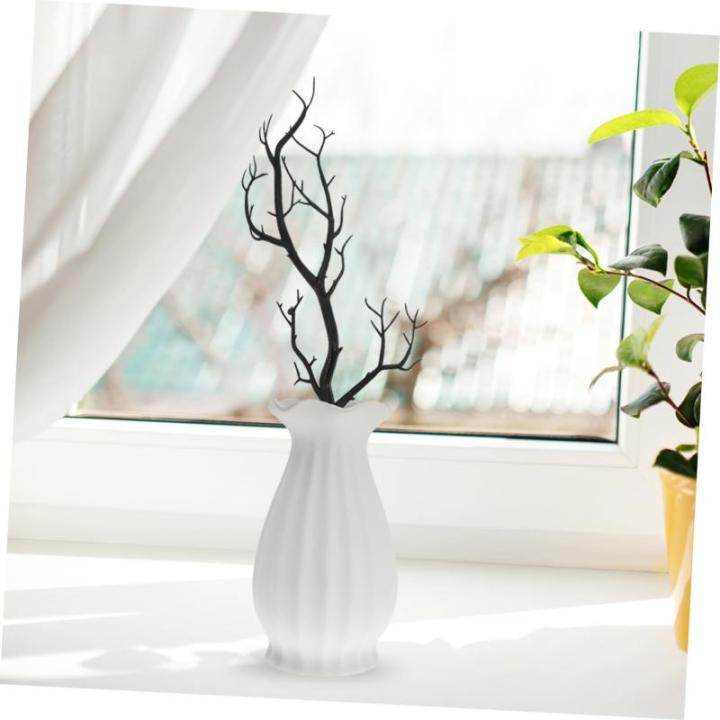 12 STK Halloween-Korallentote Zweige Rentiergeweihzweig gefälschter Laubpflanzenbaum Halloween-Party-Dekoration Kunststoffzweige Simulationszweig Zweige Dekor Plastik Black