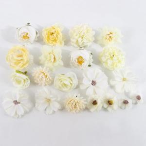 20 stuks , , namaakmini-bloemen van zijde, voor woondecoratie, bruiloften (wit)
