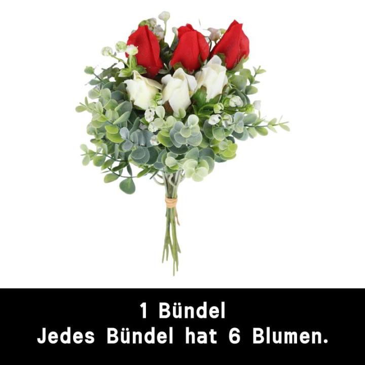 Kunstblumenstrauss Künstliche Tulpen Realistische Tulpe mit Weichem Stiel Elegante Blumendekoration für Brautsträuße Haus Party Büro DIY Blumenarrangements 1707