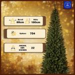 Naturgetreuer Weihnachtsbaum mit Qualität und Langlebigkeit I 180 cm I Made in EU I Künstlich mit Metallständer I Ideal für Festliche Freude Jahr für Jahr (Nordische Fichte sc