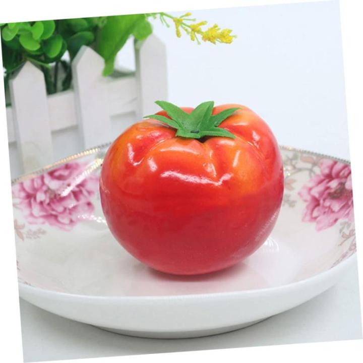 5 Sätze Nachahmung Tomate Lebensechtes Modell Künstliche Lebensechte Tomate Künstliche Tomaten Dekorative Tomaten Gefälschte Tomate Essen Zum Ausstellen Schaum Rot 5 Stück * 5