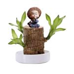 Braziliaans gloeiend hout, Braziliaanse houten plant, mini gelukshhout uit Braziliaanse houten plant met monnikstandbeelden, desktopplant, Braziliaanse houtplant, stomp