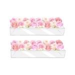 Transparente Acryl-Vase, 16 Löcher, elegante Tischdekoration, Vase, Blumenhalter für Hochzeiten und Valentinstag, Heimdekoration