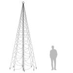 LED-Weihnachtsbaum mit Erdnägeln Tannenbaum Lichterbaum Weihnachtsdeko Beleuchtung Außen Beleuchtet Lichterkette 1400 LEDs Kaltweiß 5 m