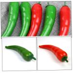 4 Sätze Simuliertes Pepper-Modell Pfeffer-Modell-Requisite Simulation Pfeffer Kuchenmodelldekoration Pfeffer Spielzeug Gefälschte Lebensmittelmodellstütze Poly-Drache 6 Stück *