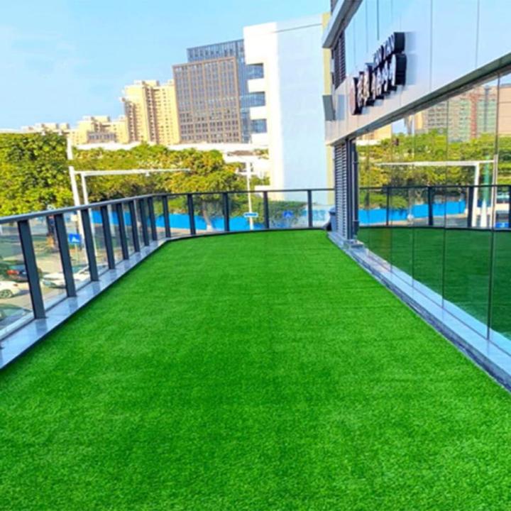 Kunstrasen, synthetischer Kunstrasen, 20 mm Florhöhe, hochdichter Kunstrasen für Gartenrasenlandschaften (Größe: 3 m)
