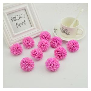 mooie kunstmatige krans bloem panelen 200 stuks goedkope 5 cm zijden chrysant hoofden home bruiloft decoratie muur krans voor de tuin maken deur nep (kleur: licht paars rood)