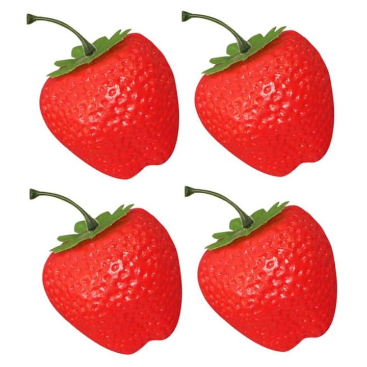 2 Sätze Simulation Große Erdbeere Lebensechte Erdbeeren Simulationsfruchtmodell Künstliche Erdbeeren Attrappen Für Desserttische Erdbeerfälschung Lebensechte Früchte 4 Stück