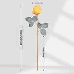 10 stuks gele kunstrozen, 50 cm, lang, enkele roos, kunstbloem, zijden bloesem, roos, realistische bloem voor tafel, kantoor, feest, bruiloft, woondecoratie (geel, 10 stuks)