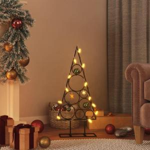 Metall-Weihnachtsbaum Deko Schwarz 60 cm,MetallWeihnachtsbaum für Moderne DIYWeihnachtsdekoration Künstliche Weihnachtsbäume, Saisonale Deko