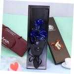 1 Stück 3 Geschenkrosen Zum Gedenken An Die Braut Folienblumen Künstlicher Blumenstrauß Romantische Rose Künstlicher Blumenstrauß Goldfolien Rosenstrauß Blau