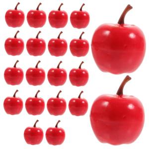 20 stuks gesimuleerde kleine fruitmodelset modellen decor model met nep appels mini-appel ornament simulatie appels ornament rood schuim