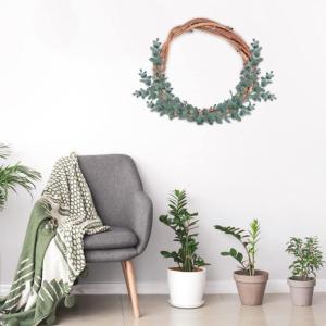 20 stuks kunstmatige eucalyptustakken, 38 cm nep eucalyptus planten, bloemendecoratie, , droogbloemen, decoratie voor bruiloft, feest, thuis, tuin, tafel, bloemen, vazen - goud
