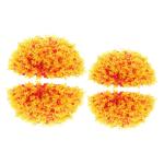 4 Stück Eukalyptus-grasball Künstlicher Eukalyptusbaum Runde Künstliche Pflanzenkugeln Kunstpflanze Buchsbaum Formschnitt Kugeln Topiary-Kugeln Faux-laubkugeln Plastik Orange