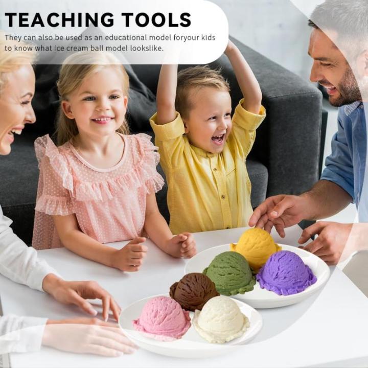 Künstliche Eisportionierer, realistische Simulation, Nachahmung von künstlichen Lebensmitteln, Desserts, Modell-Nachbildung, gefälschte Eiskugeln, Fotografie-Requisite für Zuha